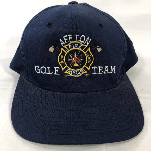 VTG AFFTON FIRE RESCUE GOLF TEAM HAT CAP SNAPBACK ADJUSTABLE ONE SIZE FITS MOST - Picture 1 of 14